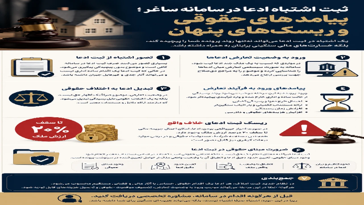 ثبت اشتباه ادعا در سامانه ساغر؛ پیامدهای حقوقی و ریسک‌های پنهان