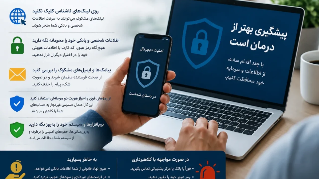 راههای پیشگیری از کلاهبرداری اینترنتی \"از آگاهی تا مصونیت دیجیتال\"