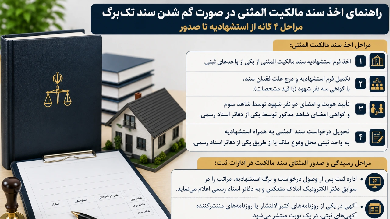 راهنمای اخذ سند مالکیت المثنی